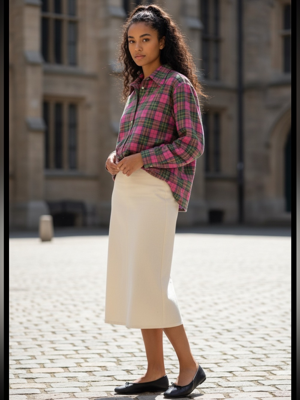 Rasha Swais Penny Collared Button down in Mulberry Beagle, Bespoke Handmade